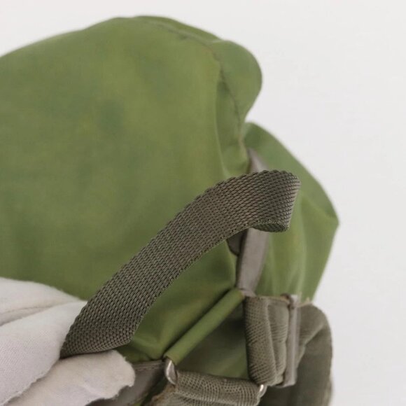 PRADA Backpack Nylon Green Silver Auth bs31165 main image 4
